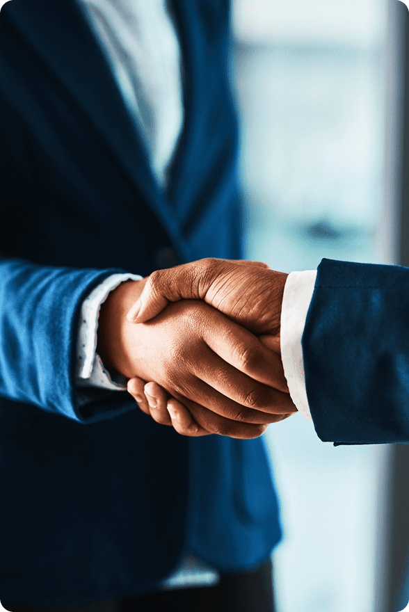 Handshake in business meeting